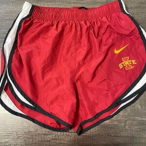 NIKE dry fit Iowa State running shorts Red, gold and black size small EUC